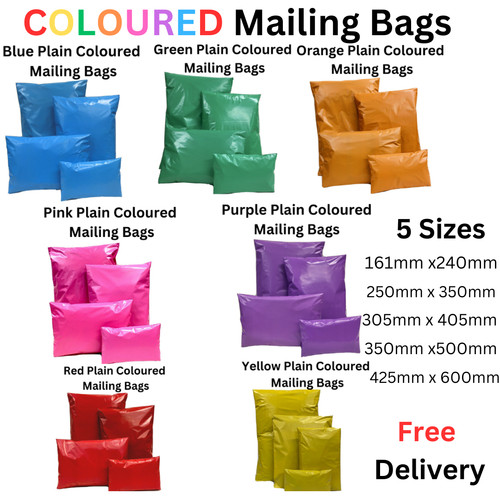 Coloured mailing bags - mailing,