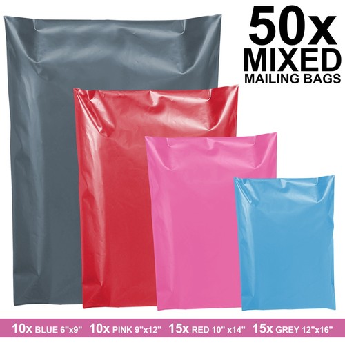 Mixed mailing plastic bags - 50,