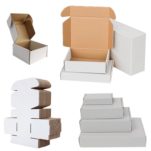 White shipping cardboard boxes - shipping,