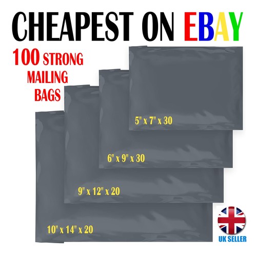 100 grey mailing bags - 100,