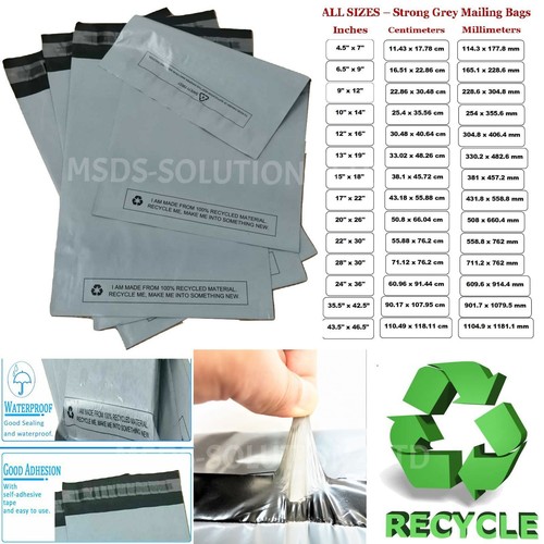 100 recycled postal bags - 100%,