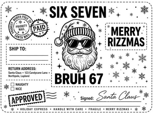 Christmas parcel label - christmas,