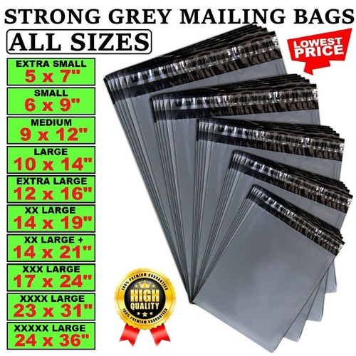 Strong grey plastic mailing - grey,