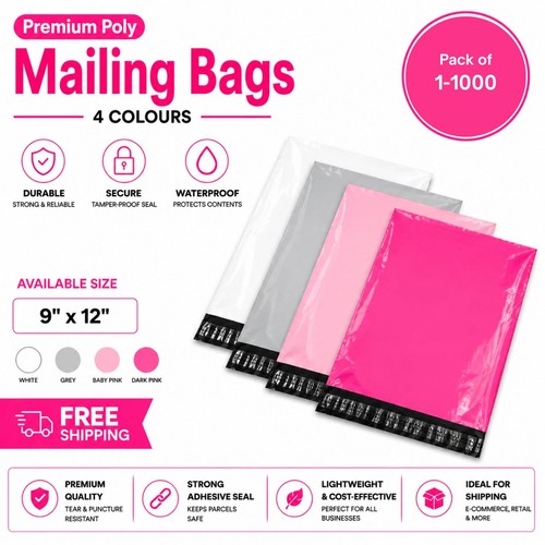 Coloured mailing bags strong - coloured,