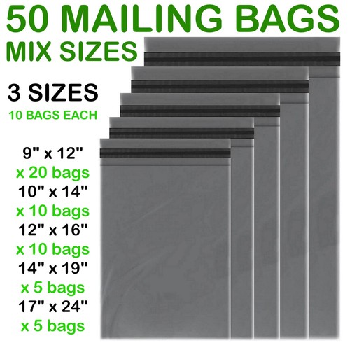 Plastic postage bags - 50,