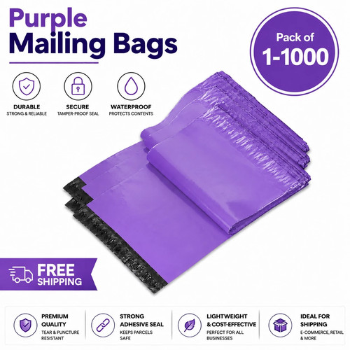 Purple mailing bags - mailing,