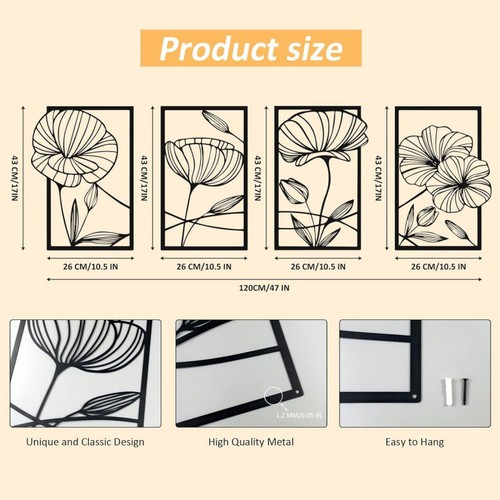 Iron lotus metal wall - iron,