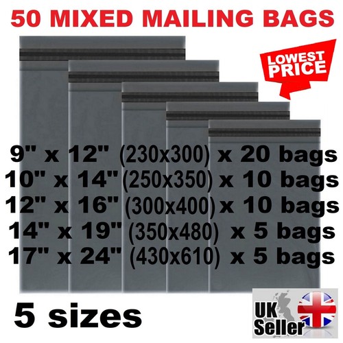 Postal bags mixed sizes - 50,