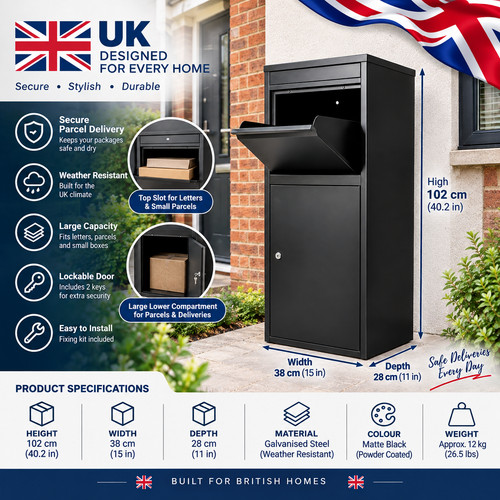 Secure parcel delivery box - secure,