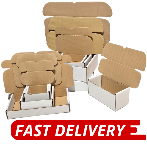 White shipping cardboard - shipping, boxes