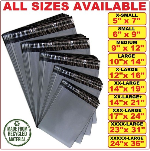 Grey postage mailing bags - postage,